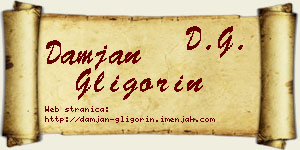 Damjan Gligorin vizit kartica